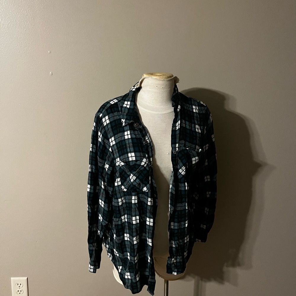 Men's Black and White Plaid Jacket